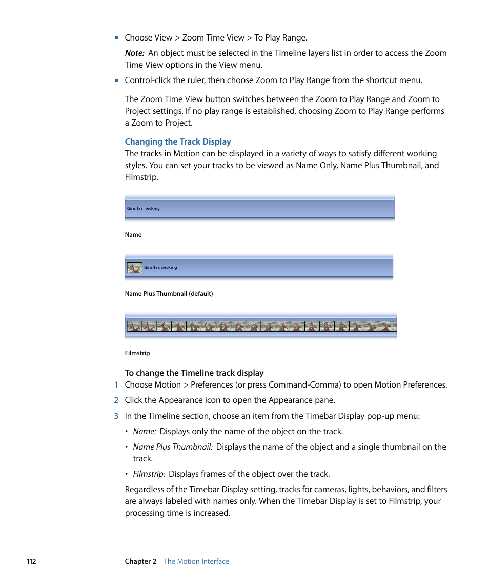 Changing the track display | Apple Motion 4 User Manual | Page 112 / 1498