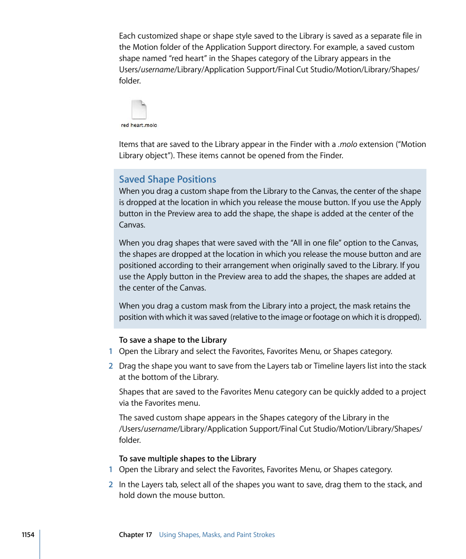 Saved shape positions | Apple Motion 4 User Manual | Page 1154 / 1498