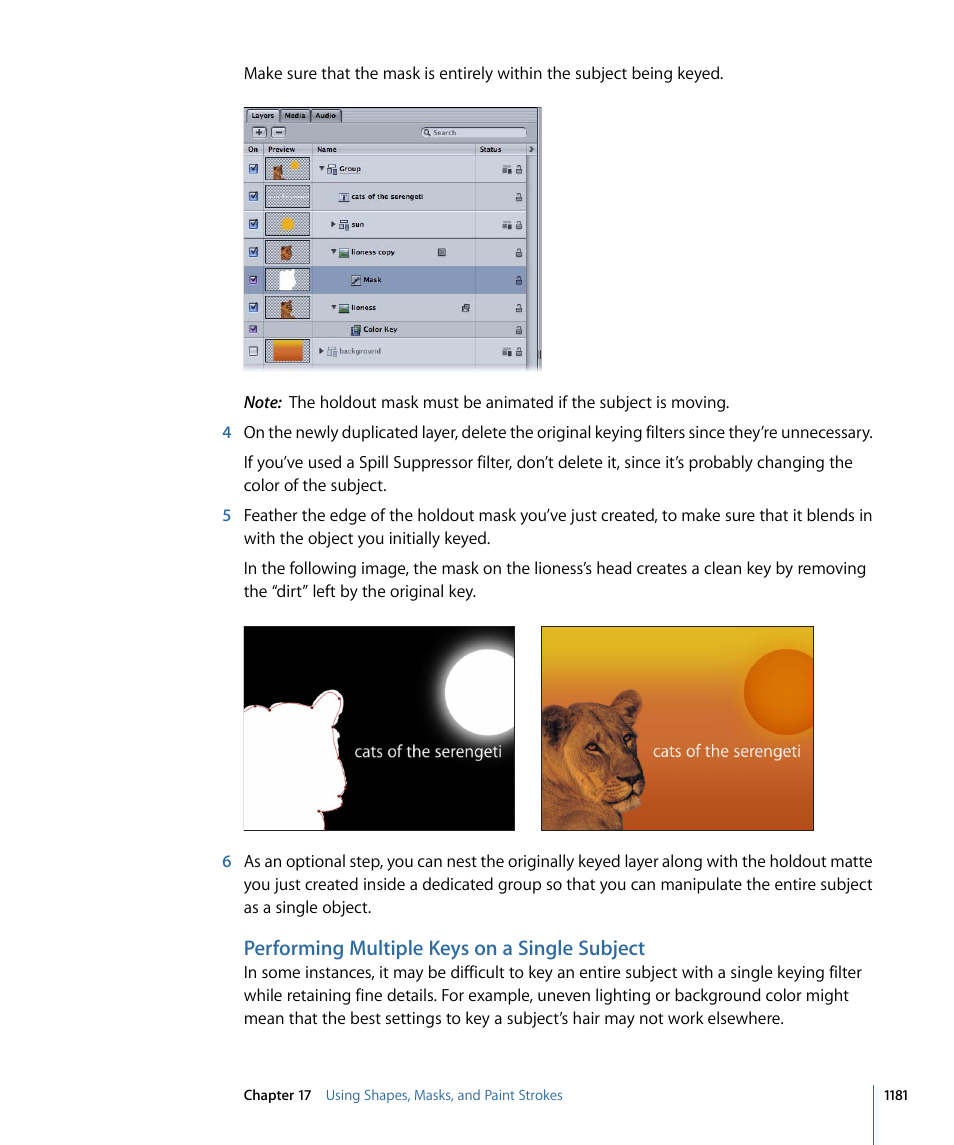 Performing multiple keys on a single subject | Apple Motion 4 User Manual | Page 1181 / 1498