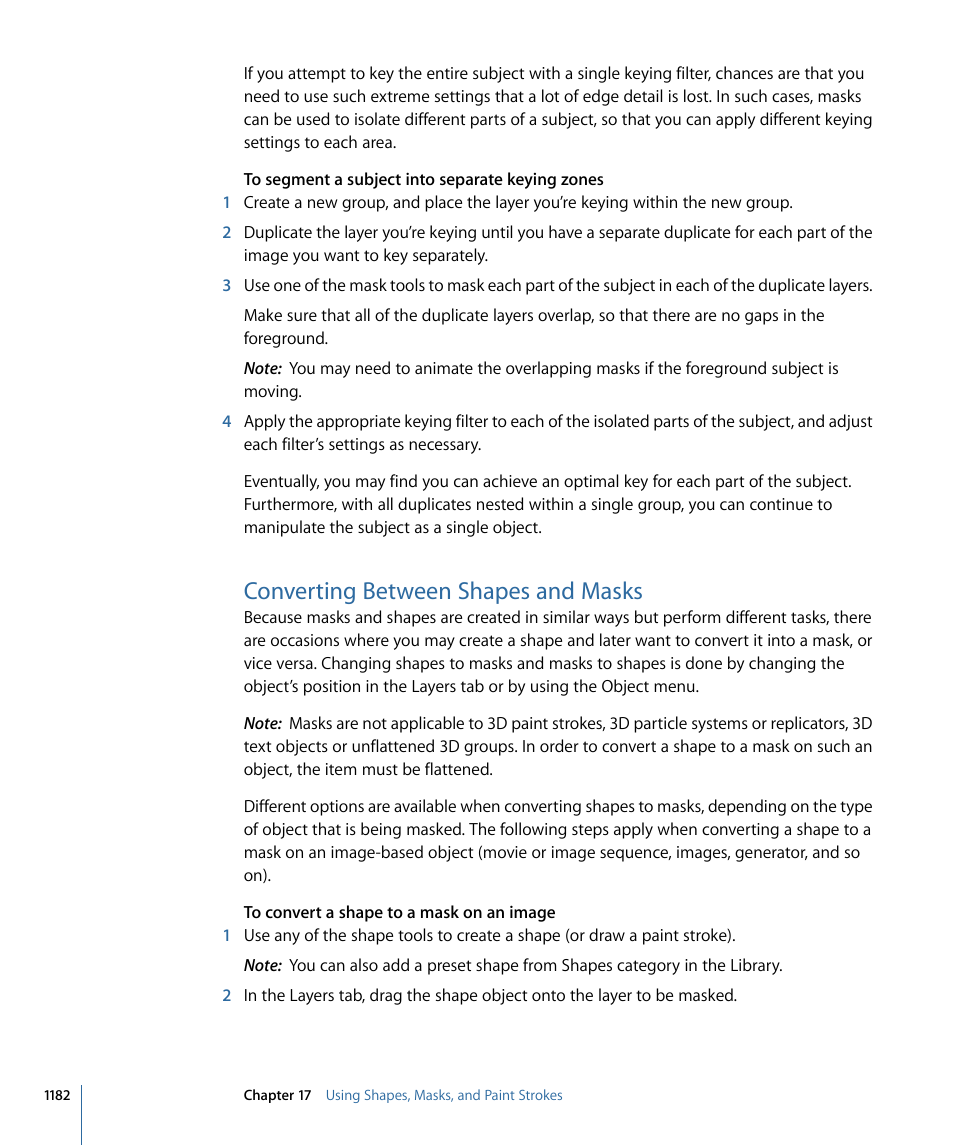 Converting between shapes and masks | Apple Motion 4 User Manual | Page 1182 / 1498