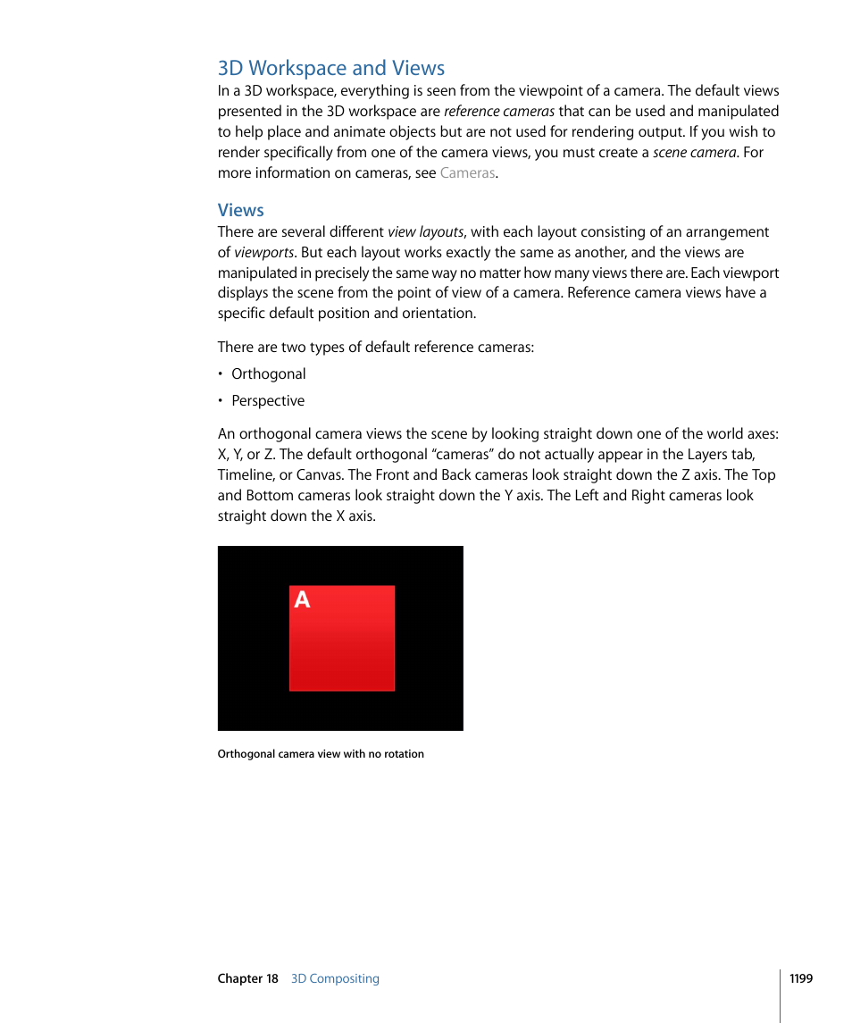 3d workspace and views, Views | Apple Motion 4 User Manual | Page 1199 / 1498