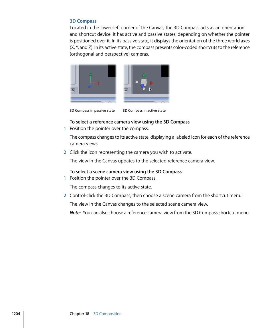 3d compass | Apple Motion 4 User Manual | Page 1204 / 1498