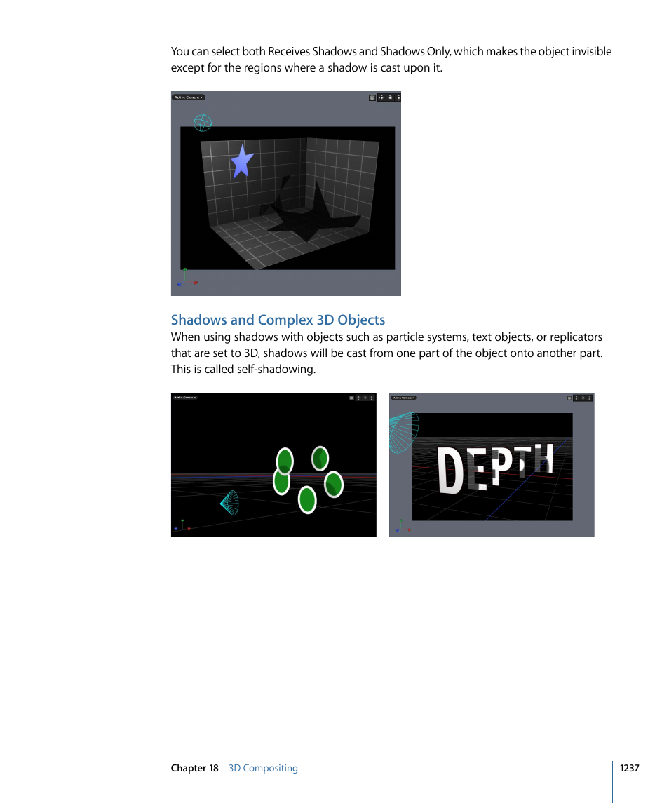 Shadows and complex 3d objects | Apple Motion 4 User Manual | Page 1237 / 1498