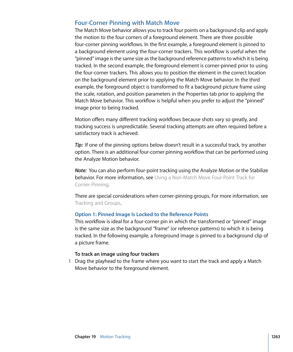 Four-corner pinning with match move | Apple Motion 4 User Manual | Page 1263 / 1498