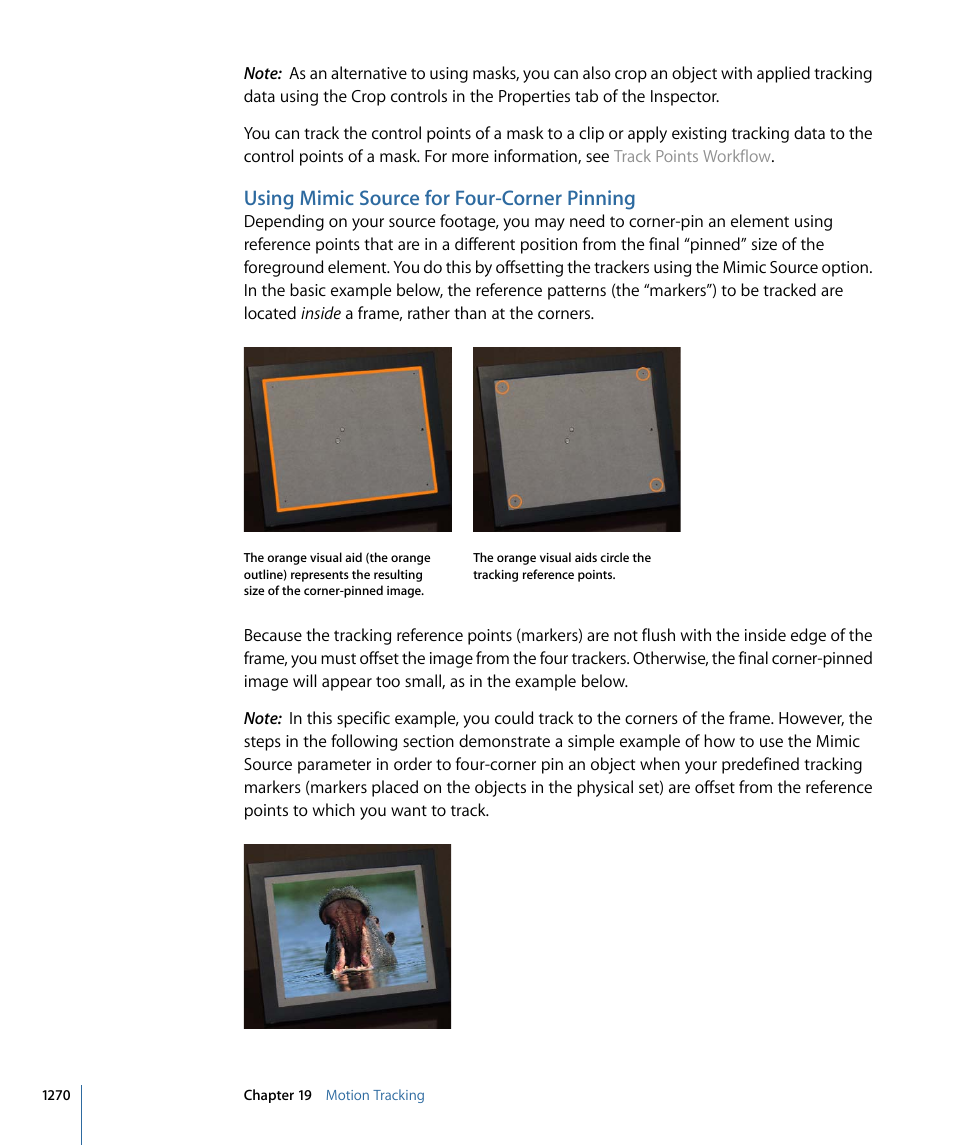 Using mimic source for four-corner pinning | Apple Motion 4 User Manual | Page 1270 / 1498