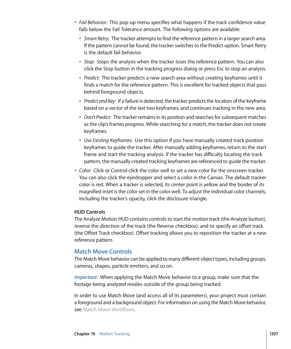 Match move controls | Apple Motion 4 User Manual | Page 1307 / 1498