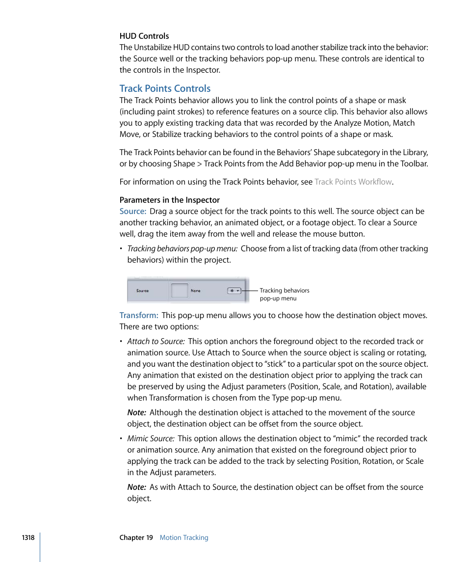 Track points controls | Apple Motion 4 User Manual | Page 1318 / 1498
