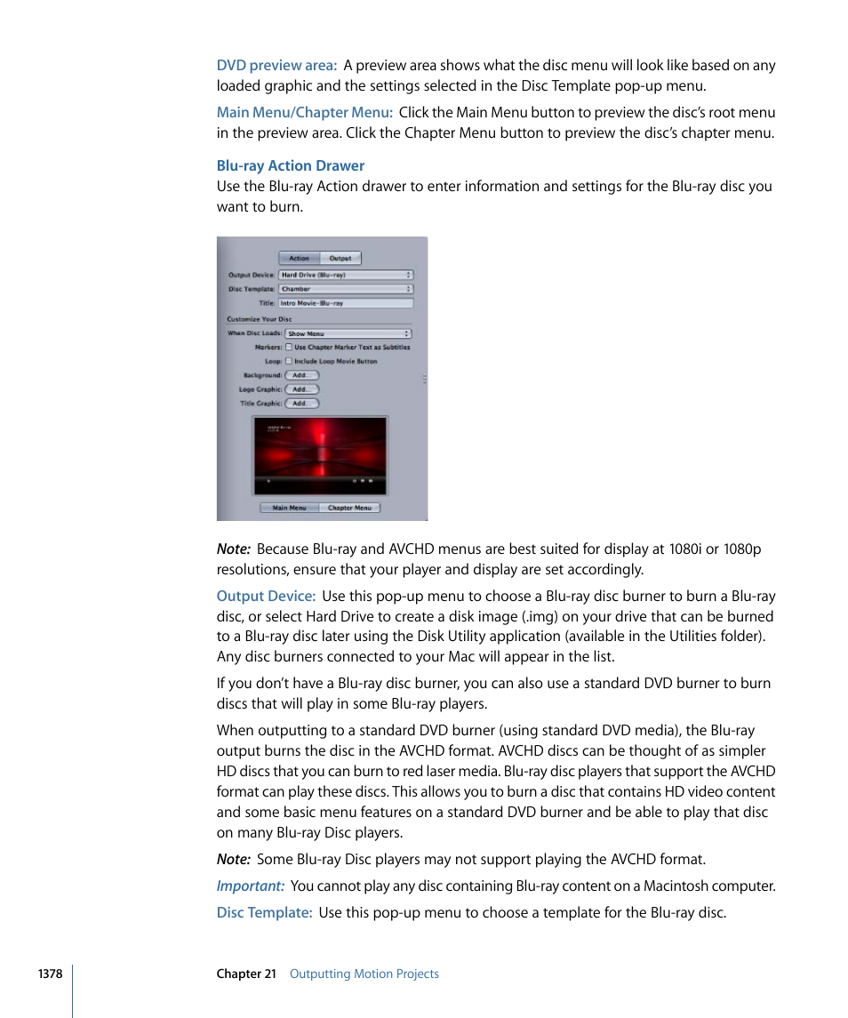 Blu-ray action drawer | Apple Motion 4 User Manual | Page 1378 / 1498