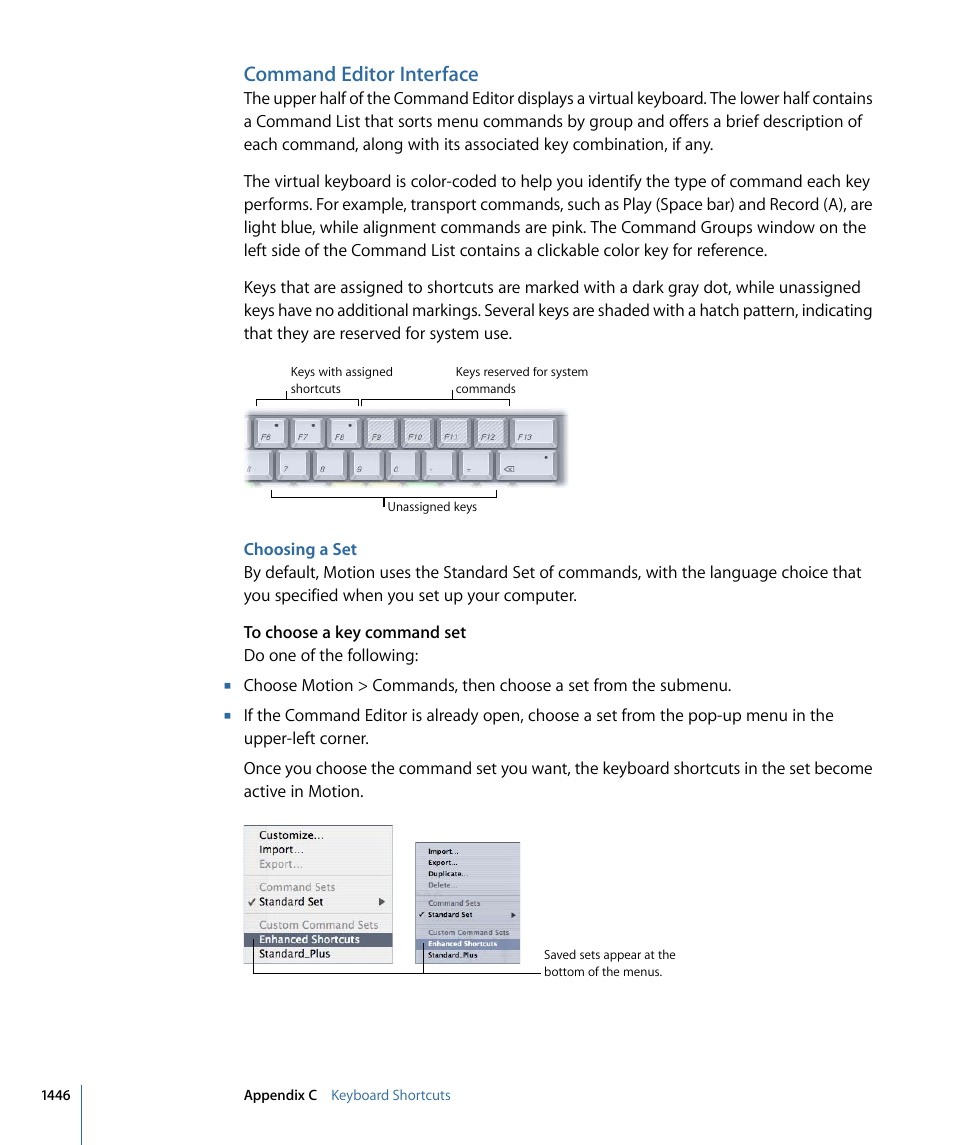 Command editor interface, Choosing a set | Apple Motion 4 User Manual | Page 1446 / 1498