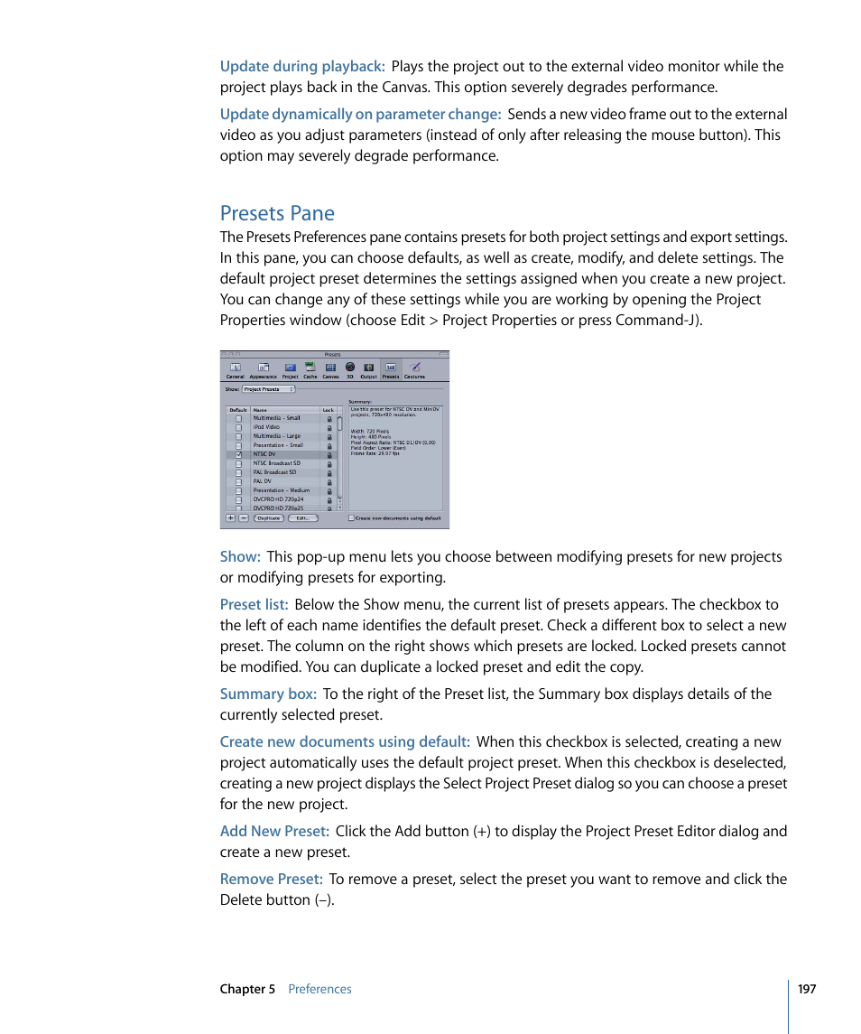 Presets pane | Apple Motion 4 User Manual | Page 197 / 1498