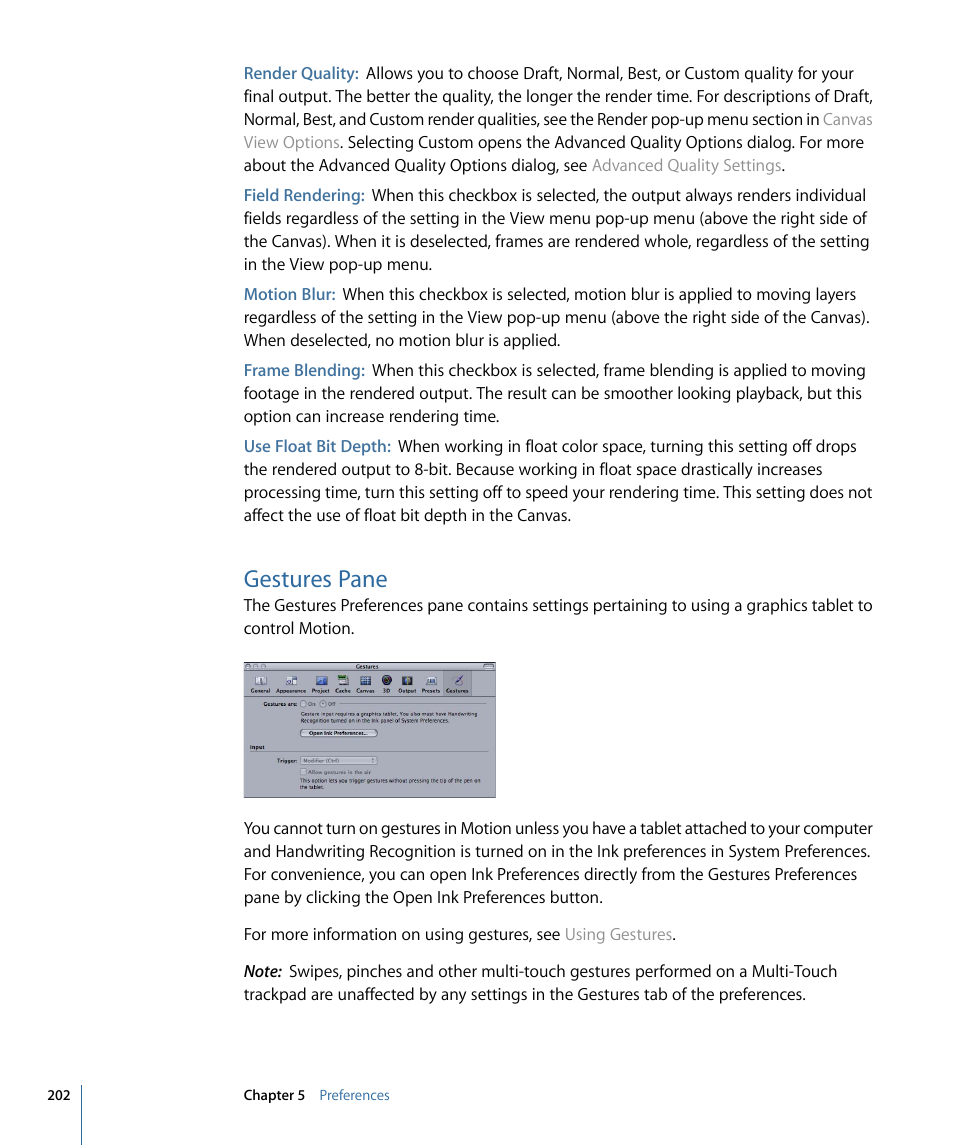 Gestures pane | Apple Motion 4 User Manual | Page 202 / 1498