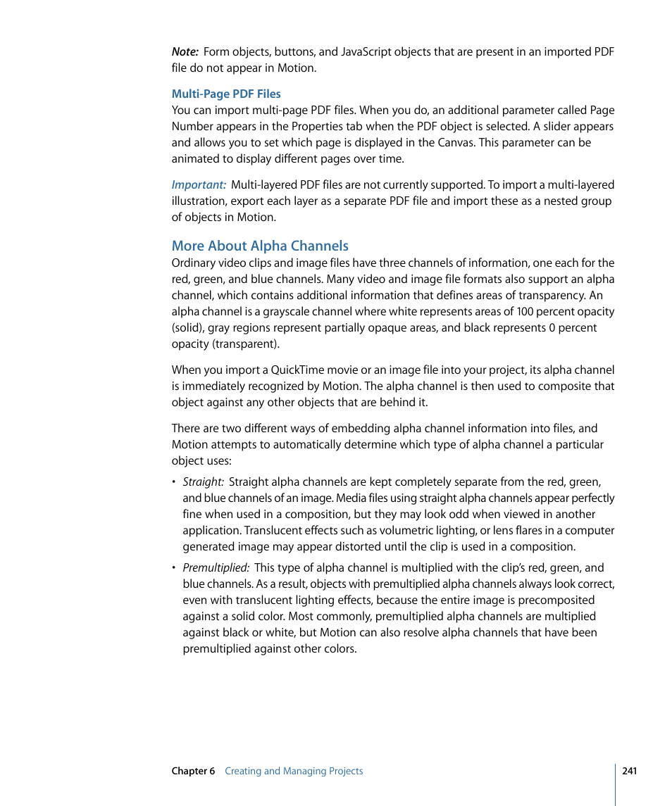 More about alpha channels | Apple Motion 4 User Manual | Page 241 / 1498