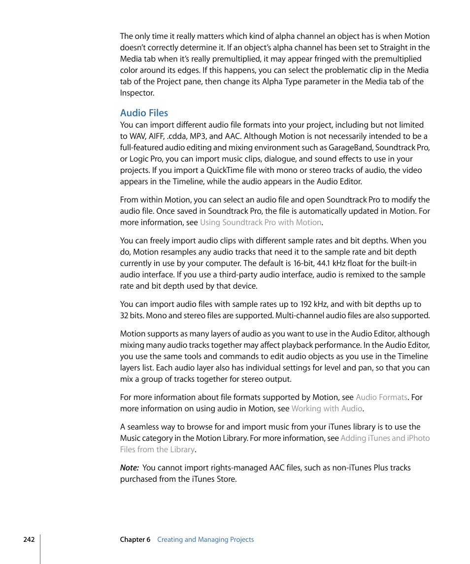 Audio files | Apple Motion 4 User Manual | Page 242 / 1498