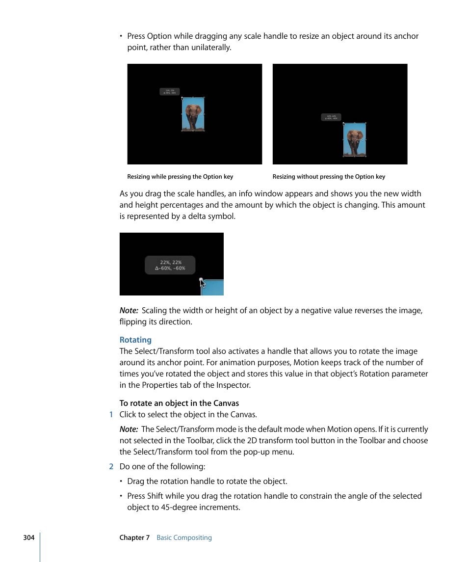 Rotating | Apple Motion 4 User Manual | Page 304 / 1498