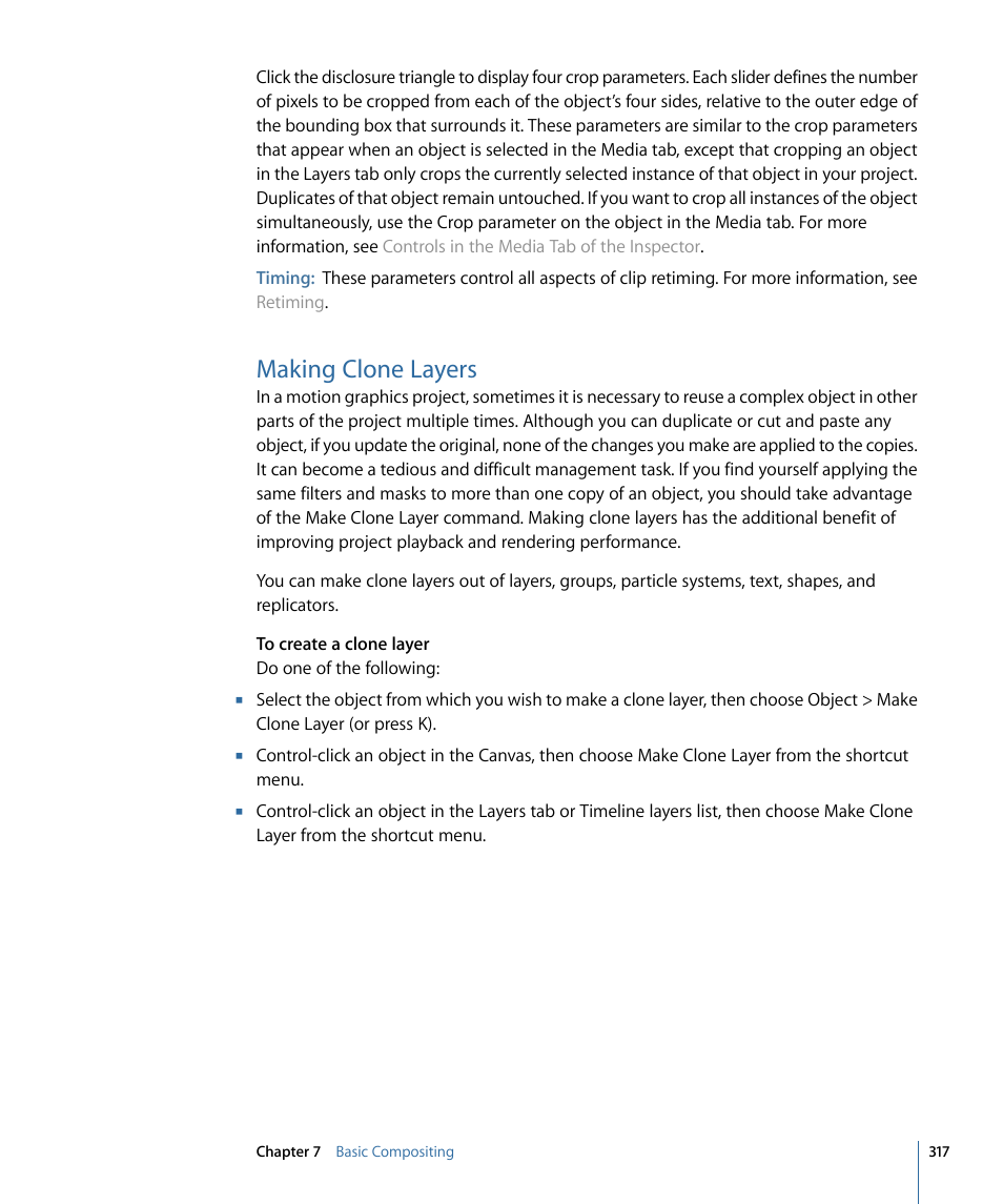 Making clone layers | Apple Motion 4 User Manual | Page 317 / 1498