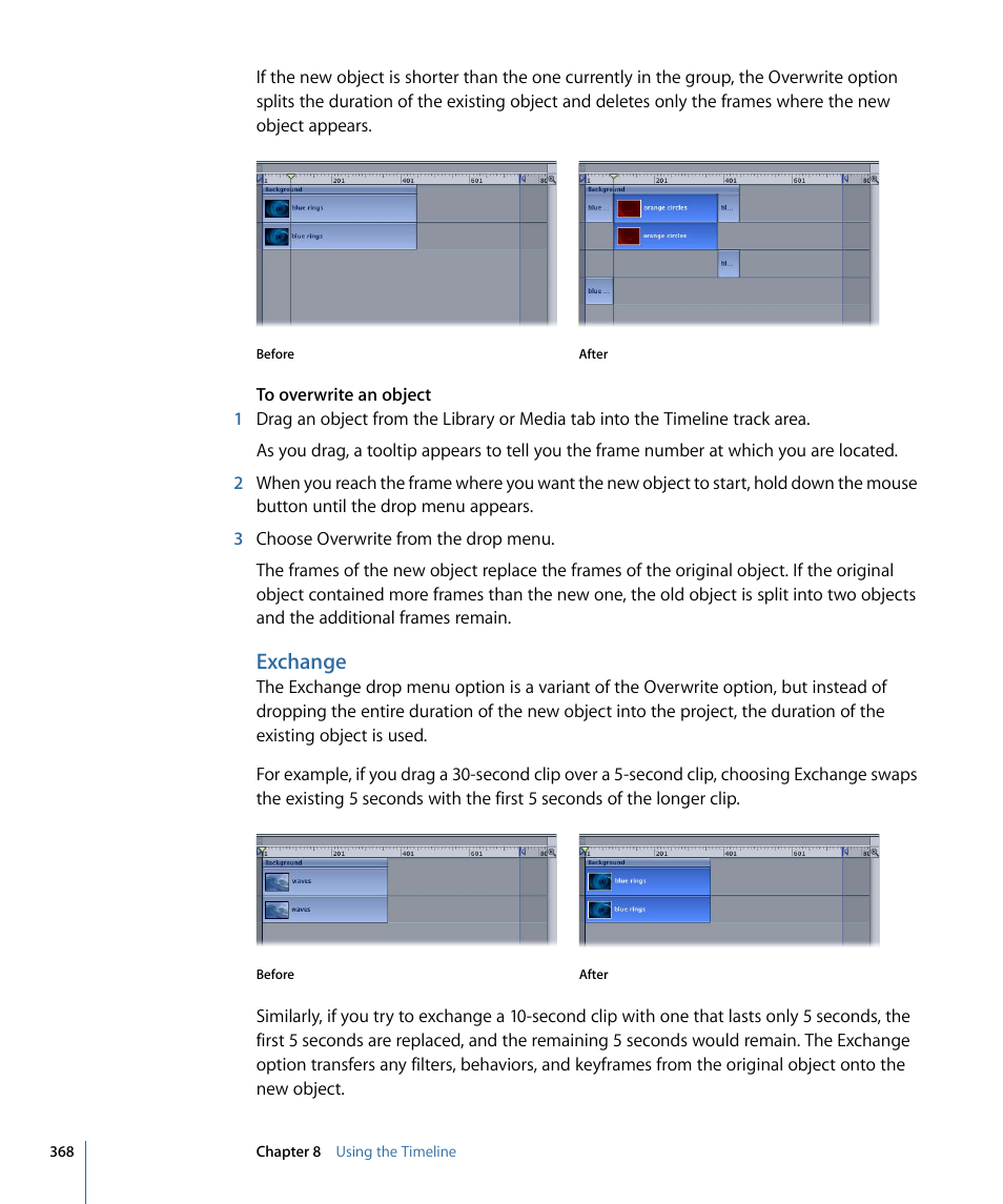 Exchange | Apple Motion 4 User Manual | Page 368 / 1498