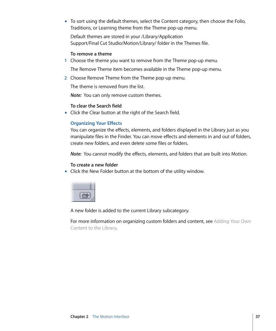 Organizing your effects | Apple Motion 4 User Manual | Page 37 / 1498