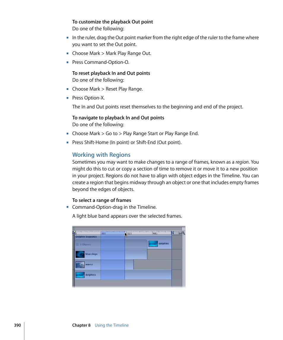 Working with regions | Apple Motion 4 User Manual | Page 390 / 1498