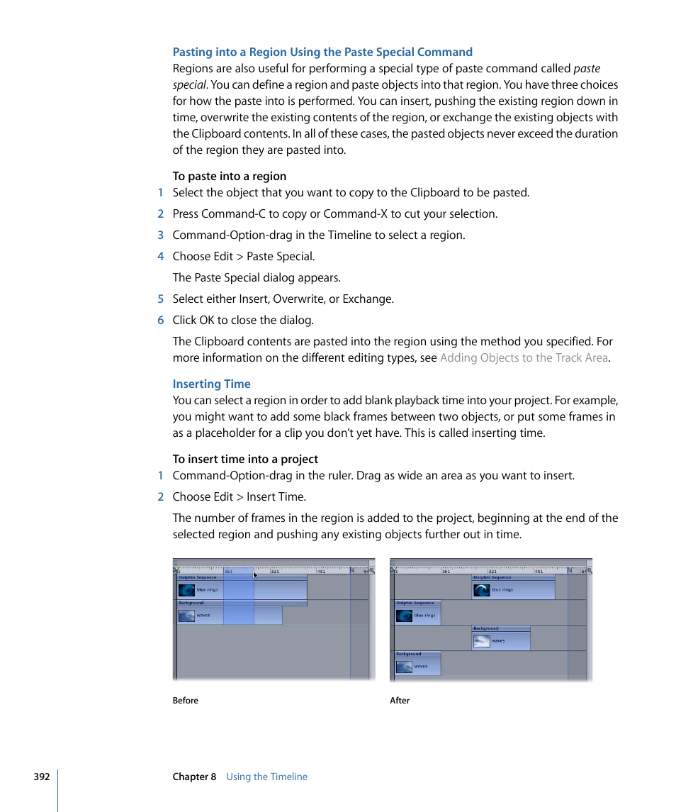 Inserting time | Apple Motion 4 User Manual | Page 392 / 1498