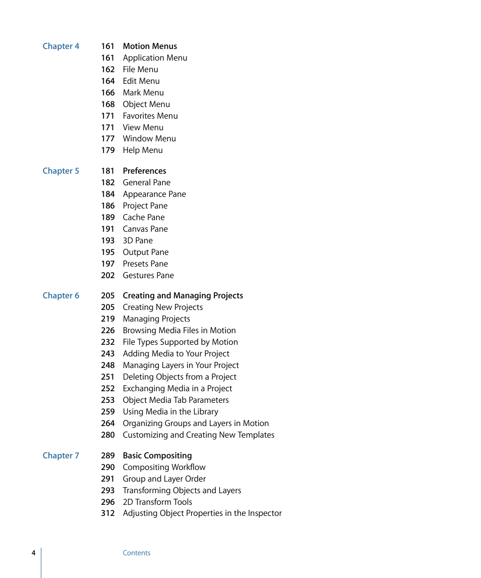 Apple Motion 4 User Manual | Page 4 / 1498