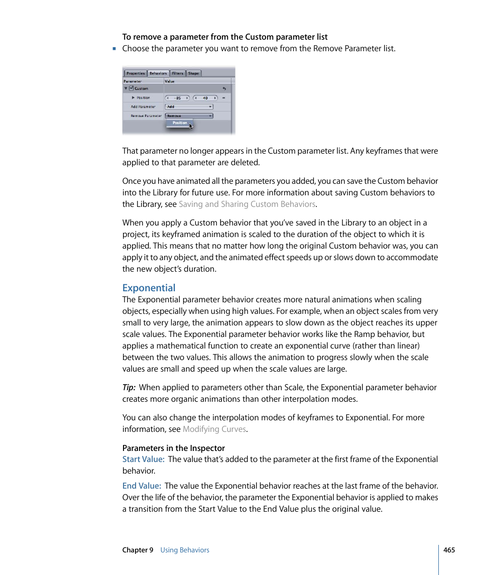 Exponential | Apple Motion 4 User Manual | Page 465 / 1498