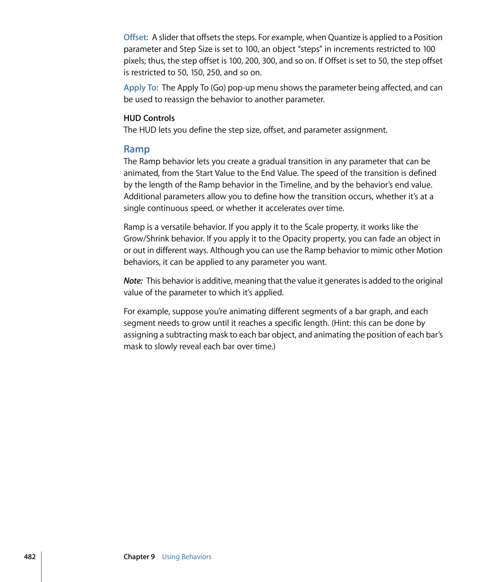Ramp | Apple Motion 4 User Manual | Page 482 / 1498