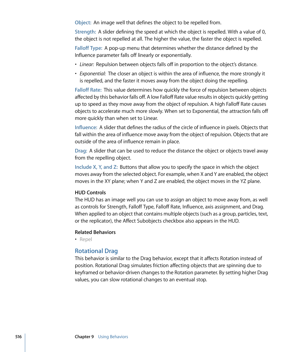 Rotational drag | Apple Motion 4 User Manual | Page 516 / 1498