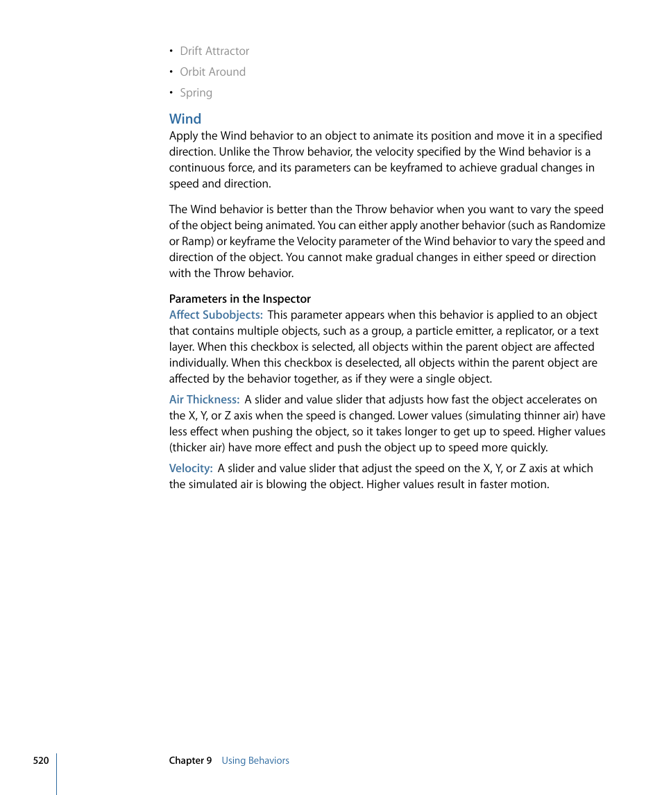 Wind | Apple Motion 4 User Manual | Page 520 / 1498