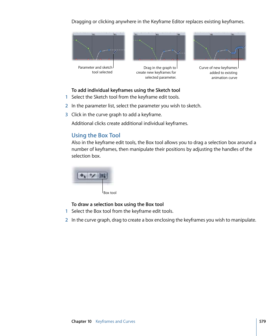 Using the box tool | Apple Motion 4 User Manual | Page 579 / 1498