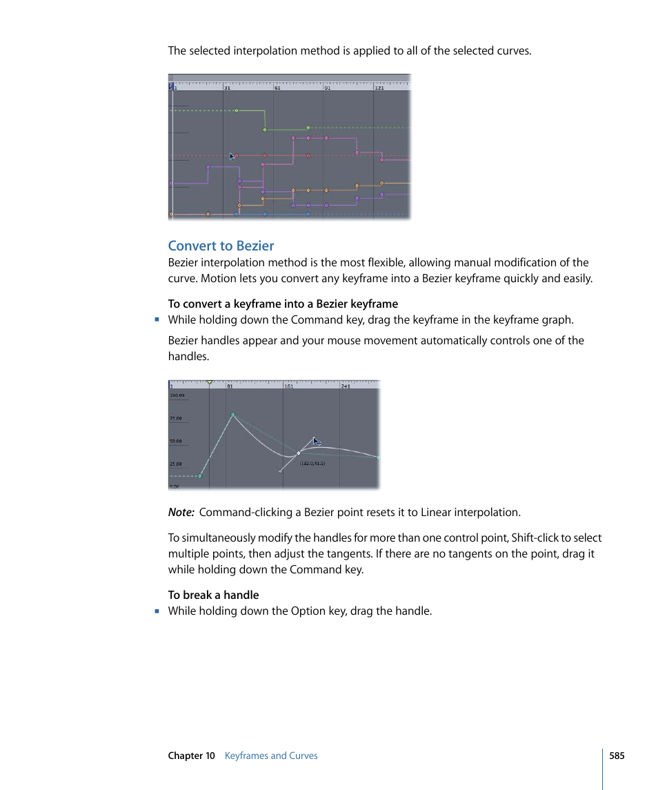 Convert to bezier | Apple Motion 4 User Manual | Page 585 / 1498