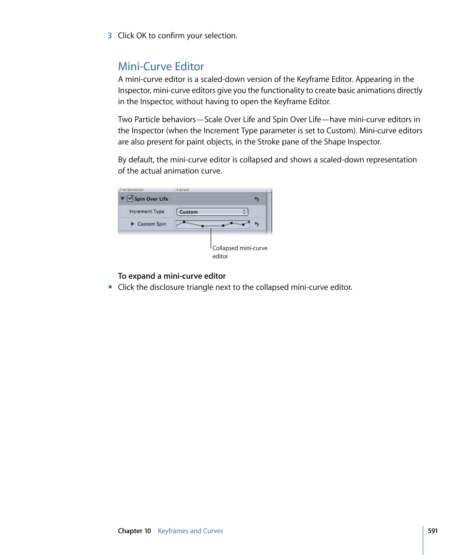 Mini-curve editor | Apple Motion 4 User Manual | Page 591 / 1498