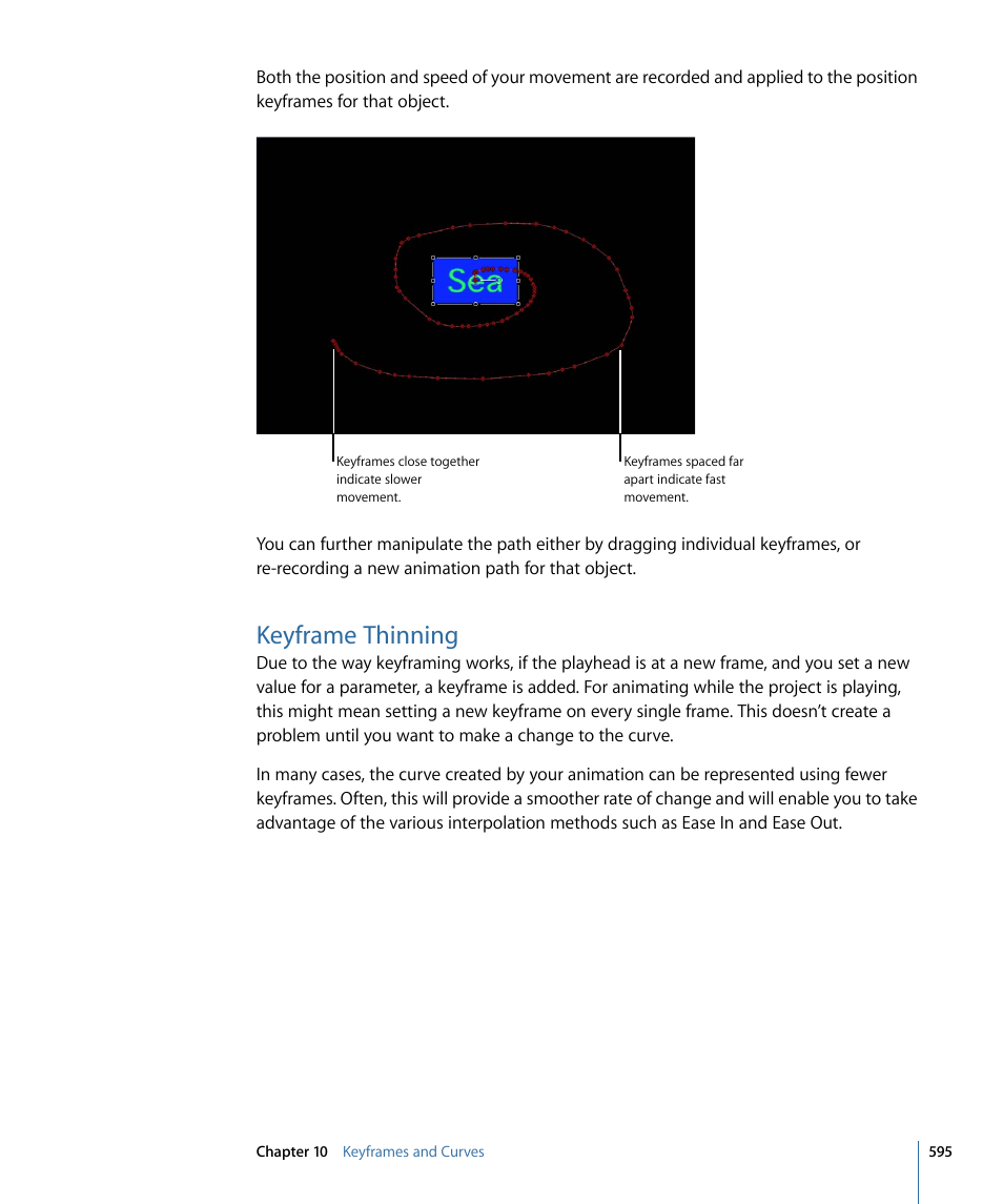 Keyframe thinning | Apple Motion 4 User Manual | Page 595 / 1498