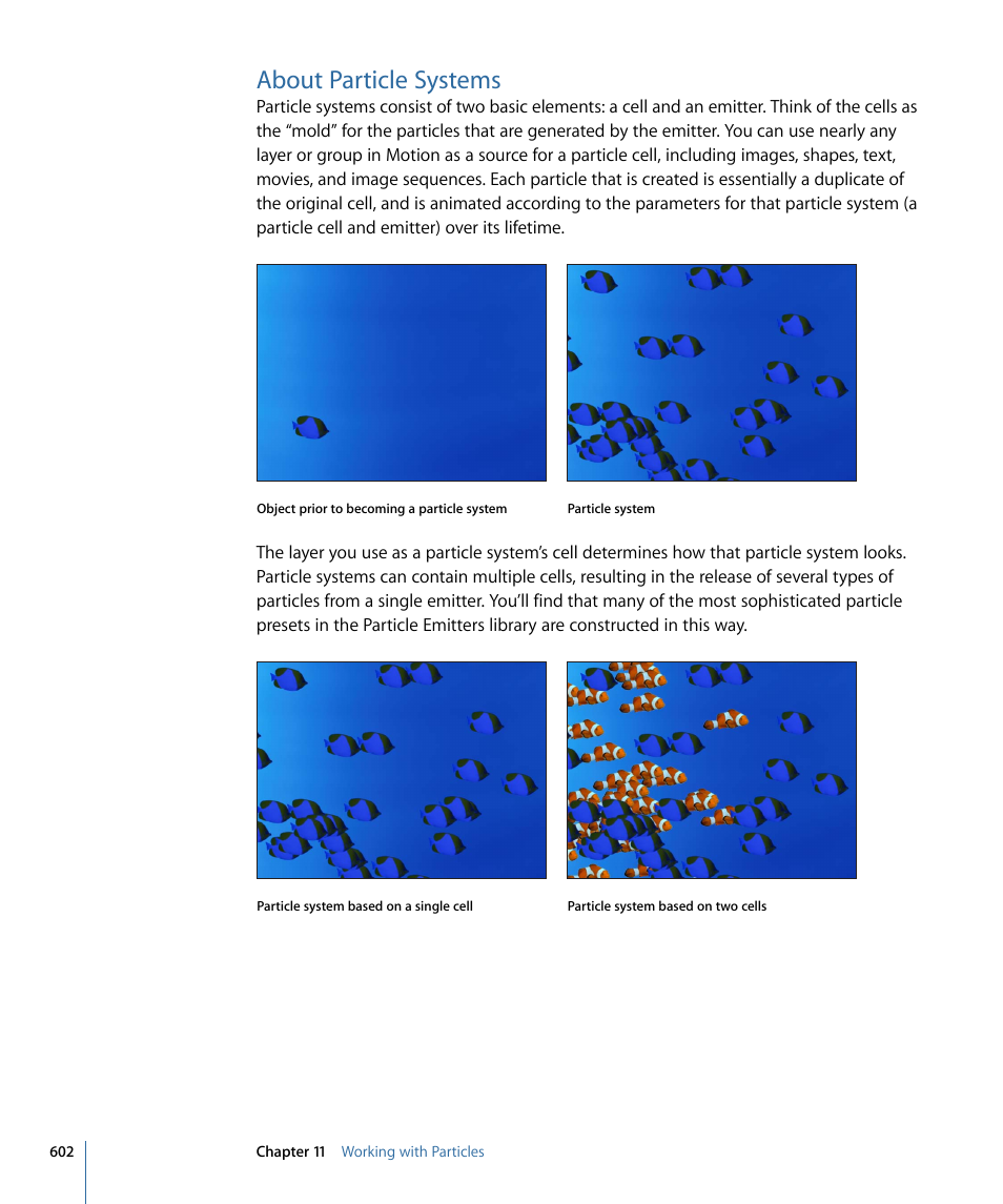 About particle systems | Apple Motion 4 User Manual | Page 602 / 1498