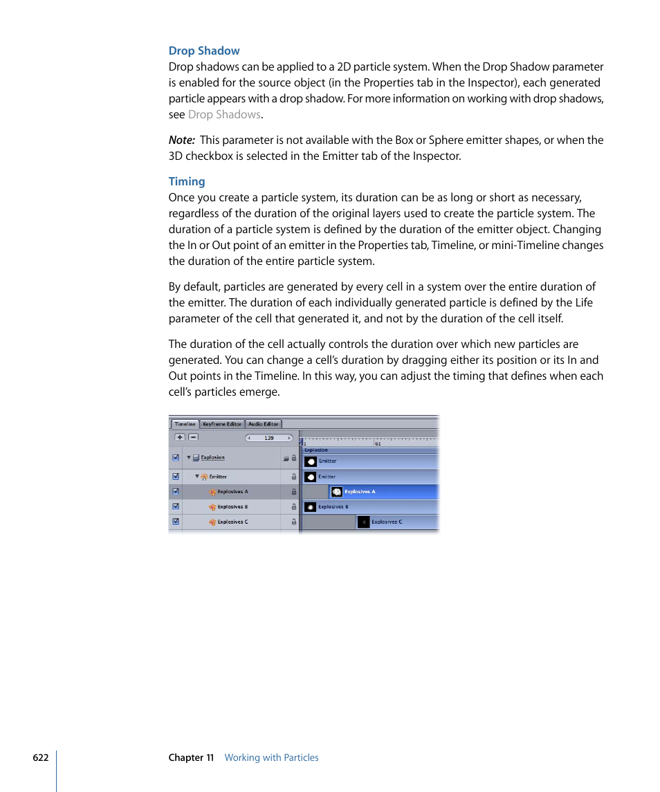Drop shadow, Timing | Apple Motion 4 User Manual | Page 622 / 1498
