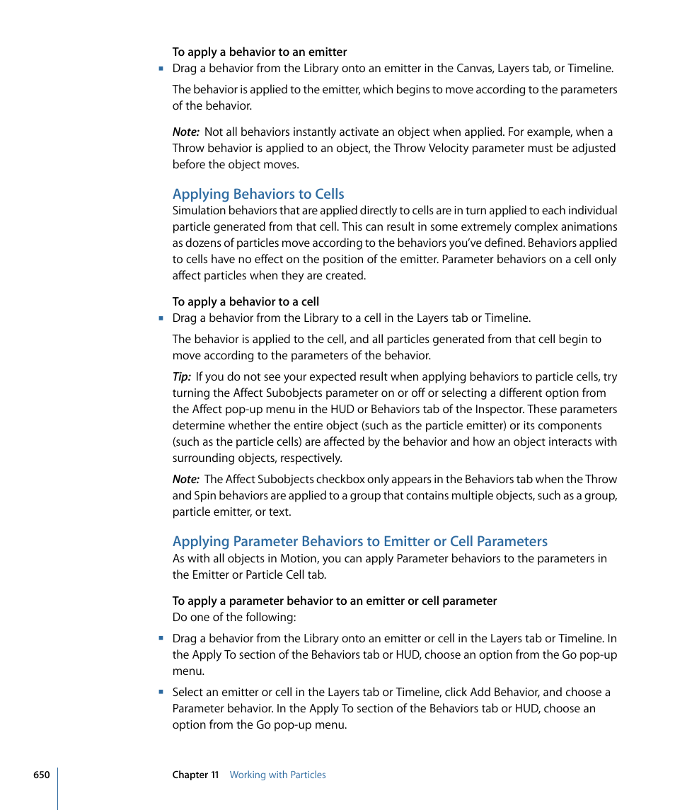 Applying behaviors to cells | Apple Motion 4 User Manual | Page 650 / 1498