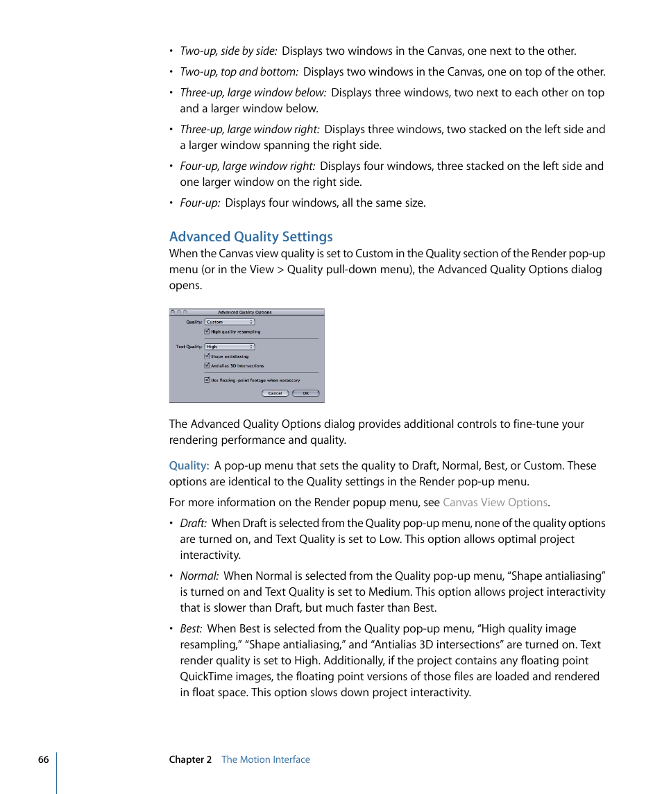 Advanced quality settings | Apple Motion 4 User Manual | Page 66 / 1498