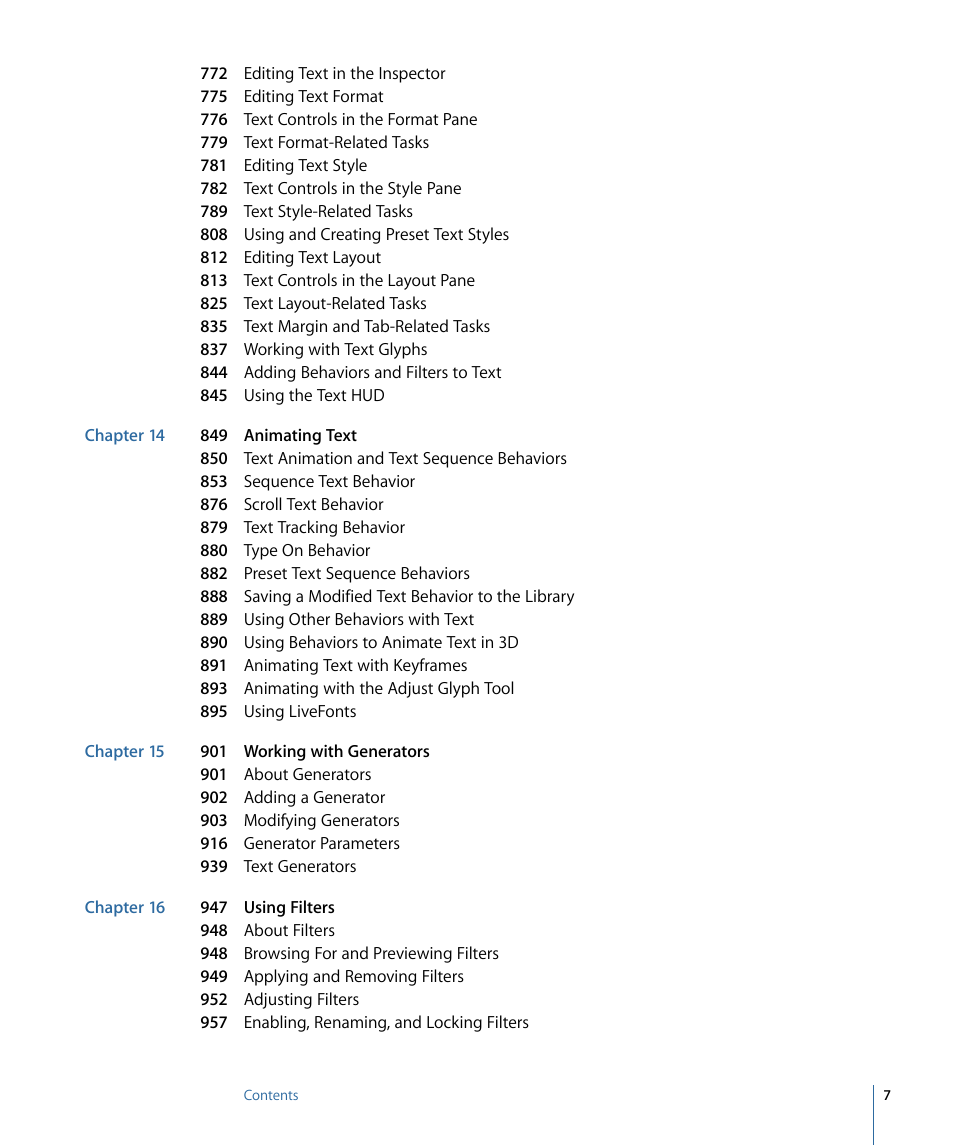 Apple Motion 4 User Manual | Page 7 / 1498