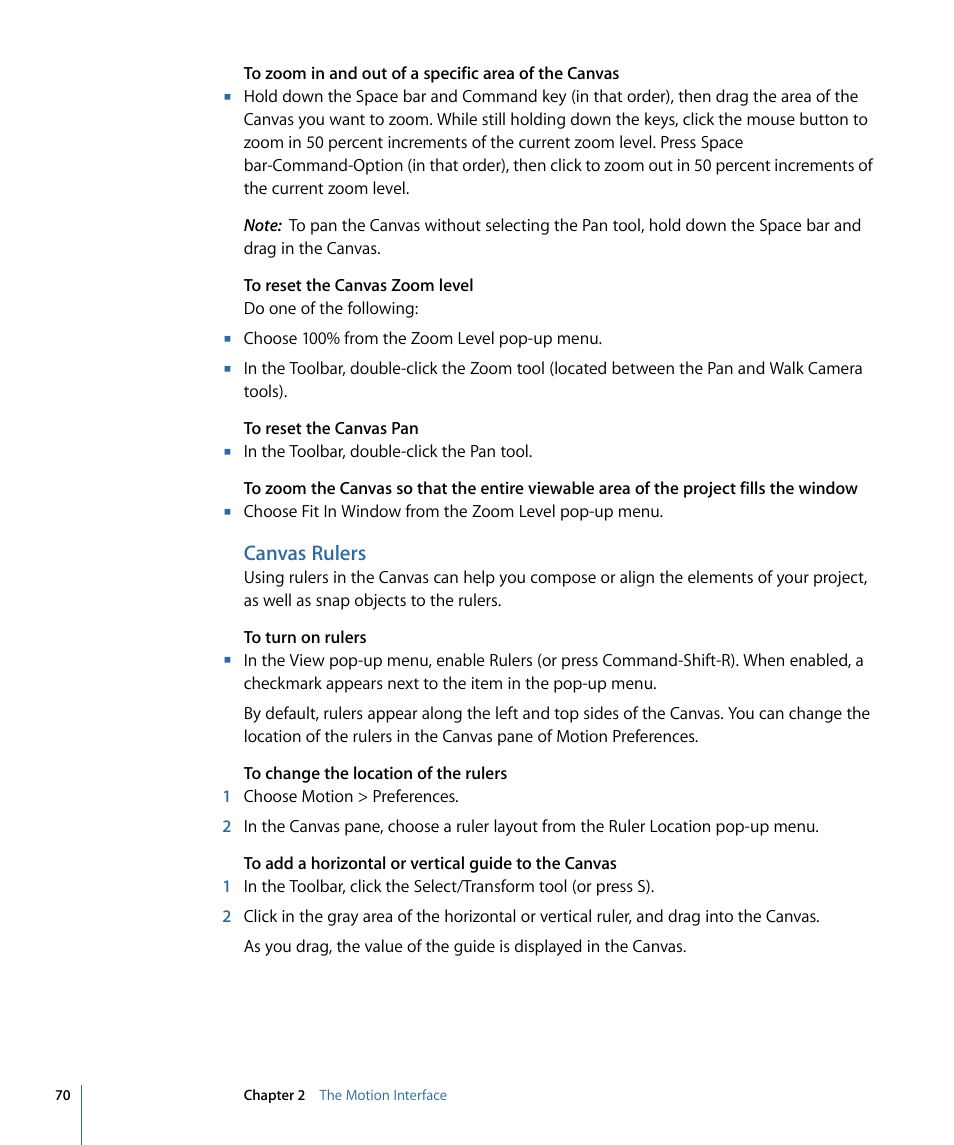 Canvas rulers | Apple Motion 4 User Manual | Page 70 / 1498