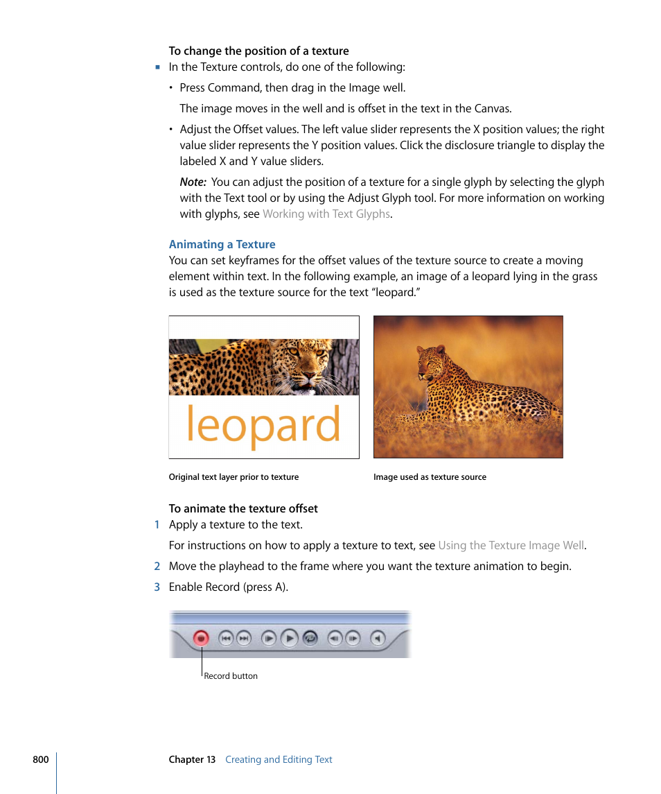 Animating a texture | Apple Motion 4 User Manual | Page 800 / 1498