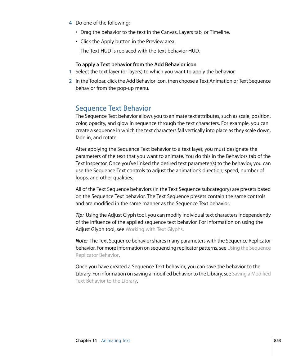 Sequence text behavior | Apple Motion 4 User Manual | Page 853 / 1498