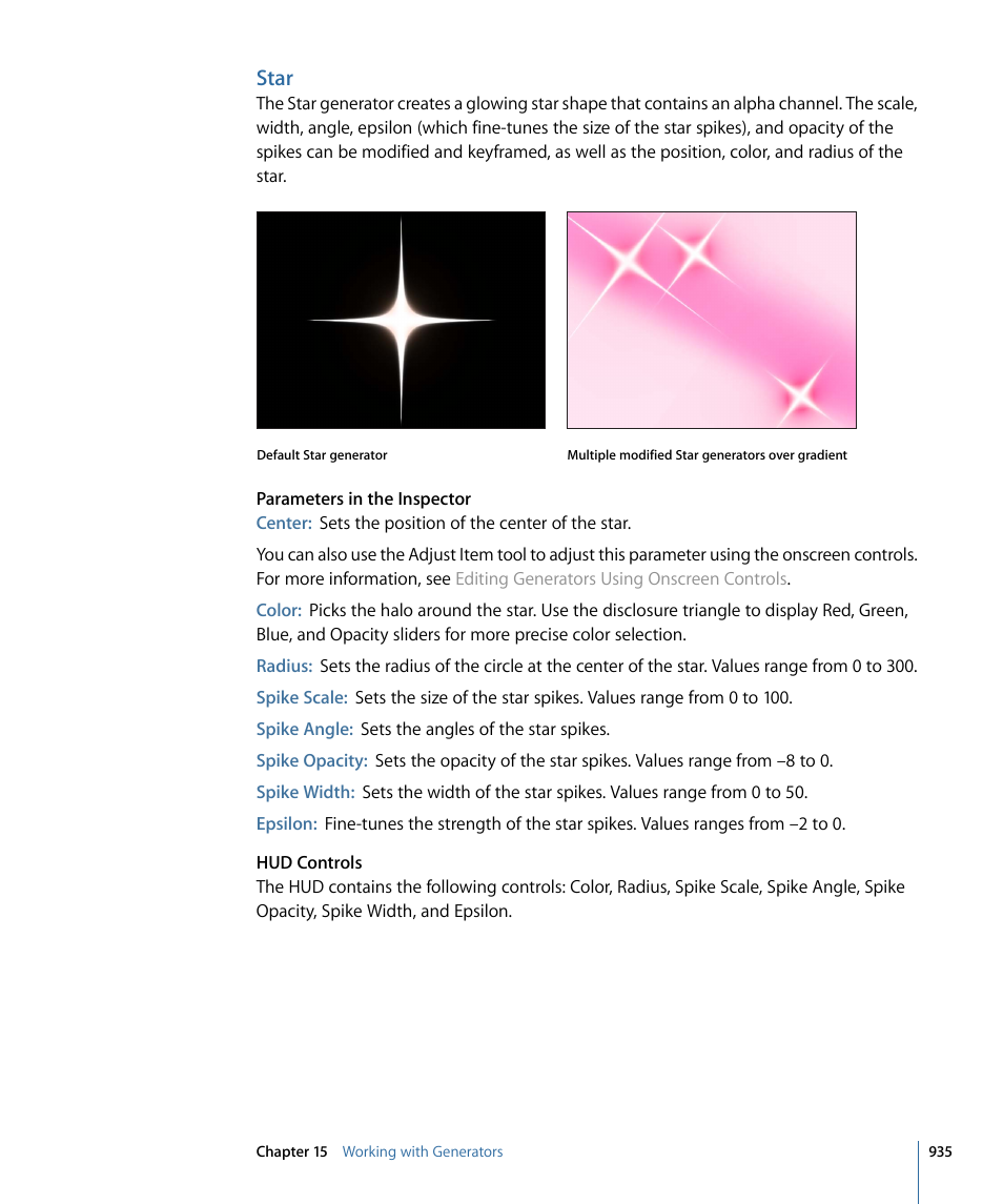 Star | Apple Motion 4 User Manual | Page 935 / 1498