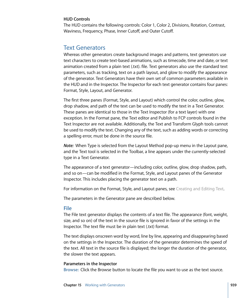 Text generators, File | Apple Motion 4 User Manual | Page 939 / 1498