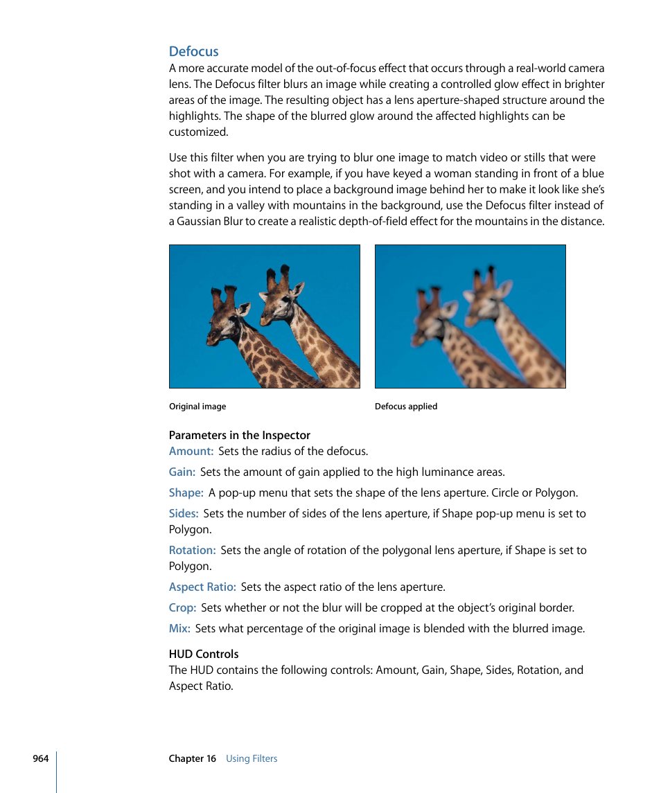 Defocus | Apple Motion 4 User Manual | Page 964 / 1498