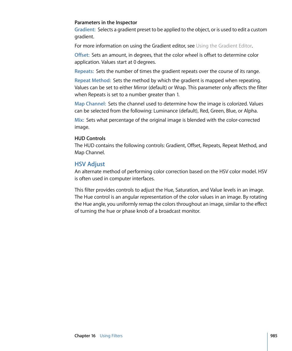 Hsv adjust | Apple Motion 4 User Manual | Page 985 / 1498