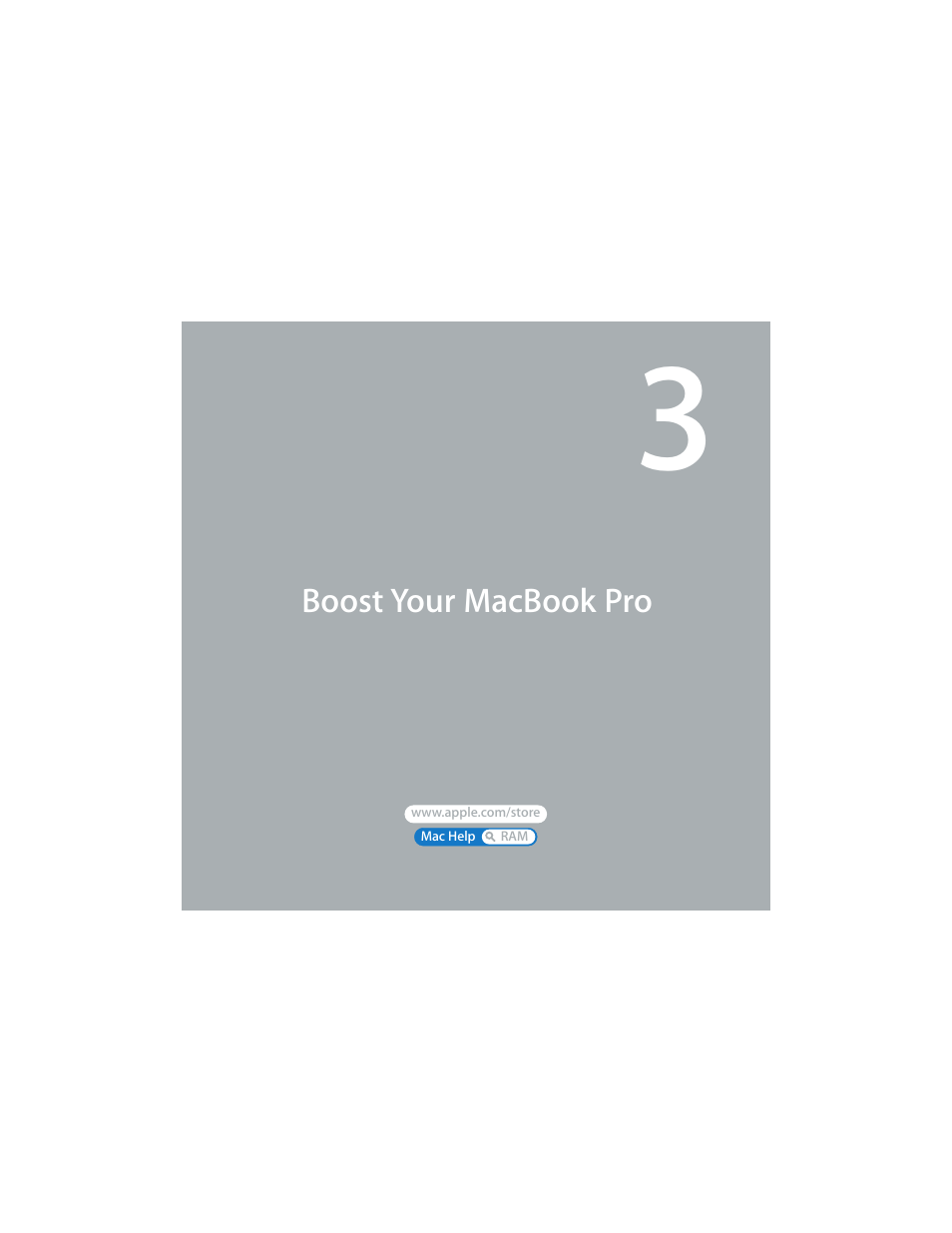 3 boost your macbookpro, Chapter 3: boost your macbook pro | Apple MacBook Pro (15-inch, Late 2008) User Manual | Page 33 / 88