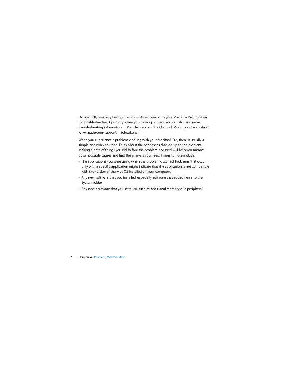 Apple MacBook Pro (15-inch, Late 2008) User Manual | Page 52 / 88