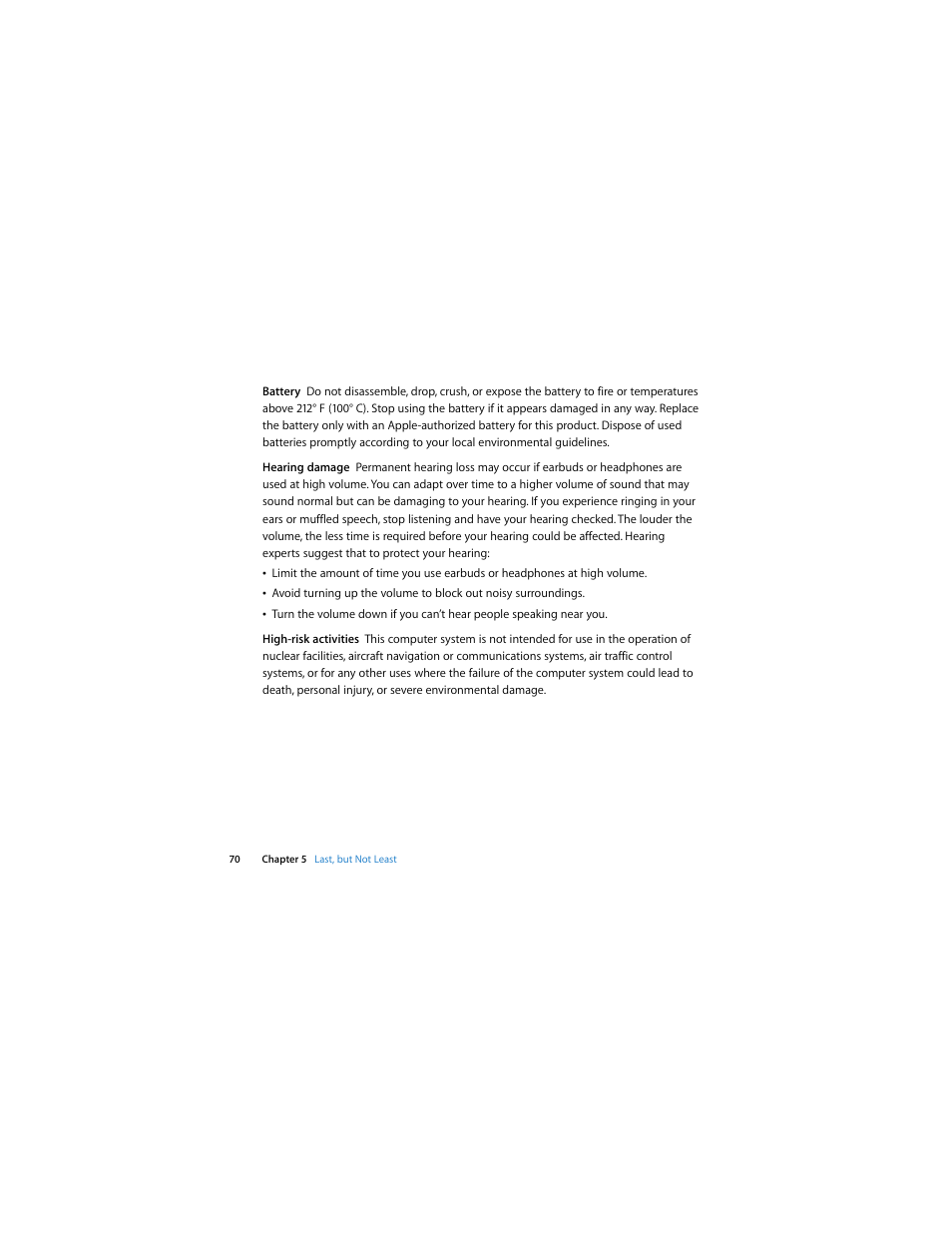 Apple MacBook Pro (15-inch, Late 2008) User Manual | Page 70 / 88