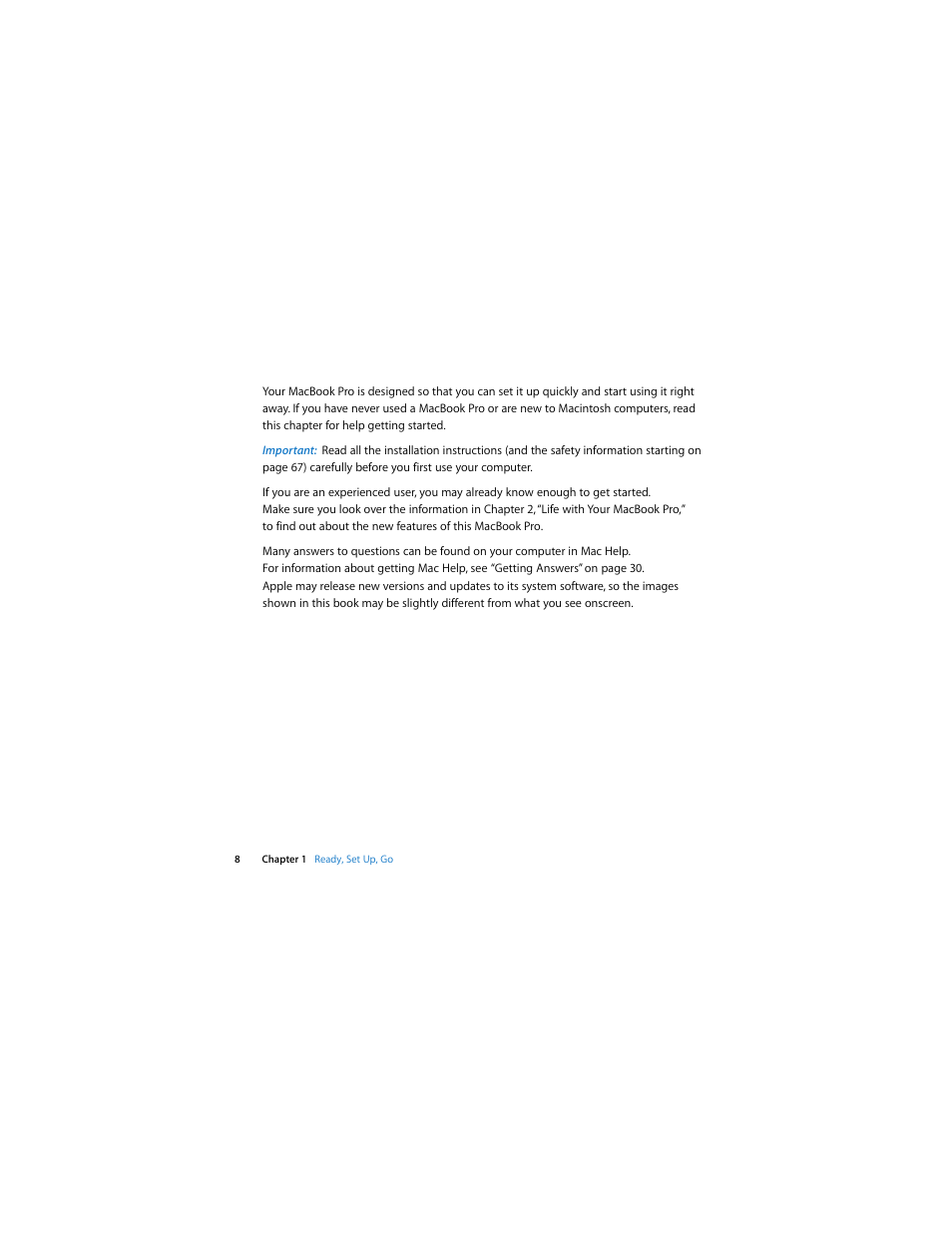 Apple MacBook Pro (15-inch, Late 2008) User Manual | Page 8 / 88