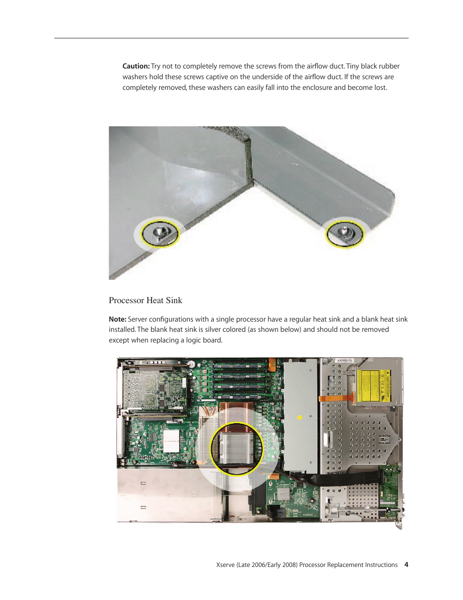 Apple Xserve (Early 2008) DIY Procedure for Processor User Manual | Page 4 / 14