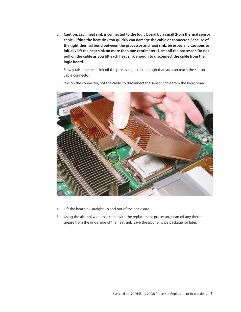 Apple Xserve (Early 2008) DIY Procedure for Processor User Manual | Page 7 / 14